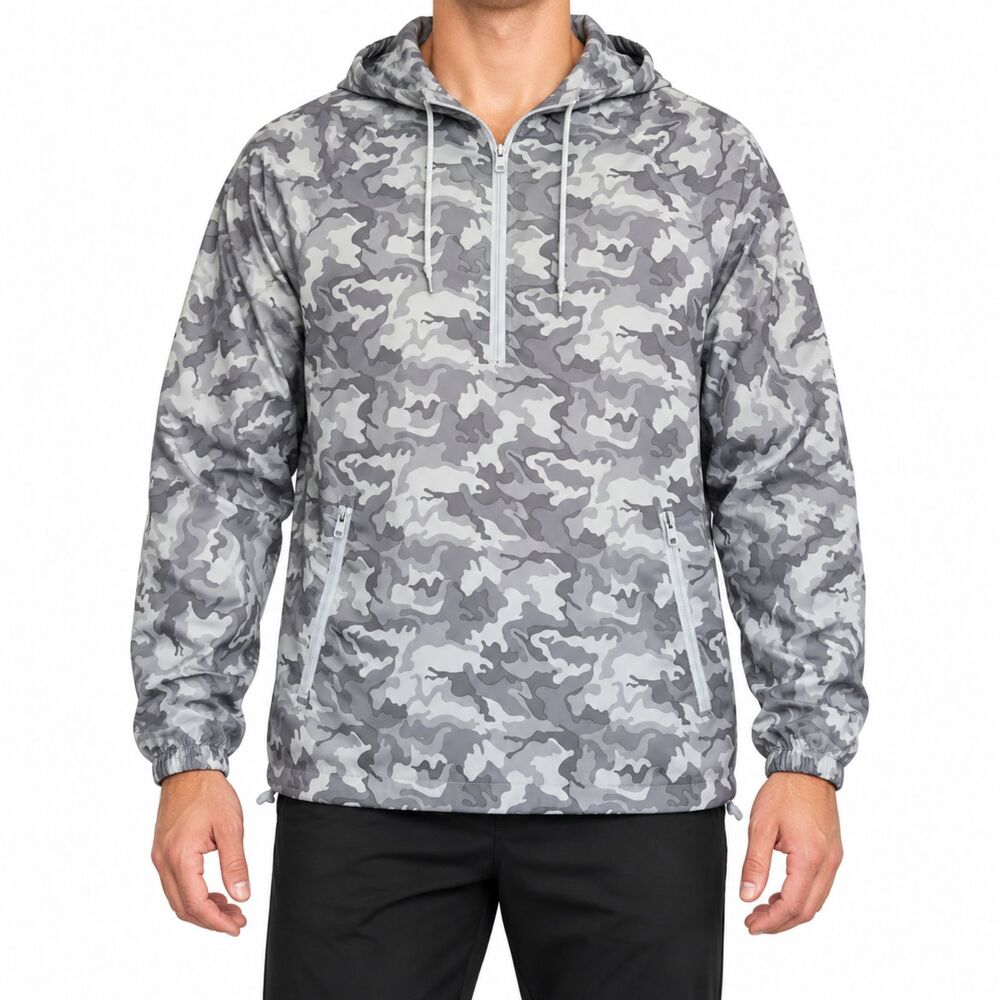 Xersion Men’s Camo Windbreaker Pullover Jacket | Size Large